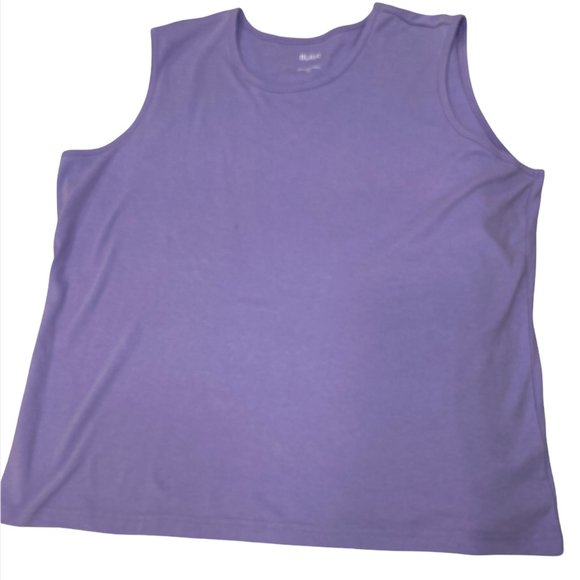 Blair Woman's 3XL Purple Tank Top Cotton/Polyester Soft Knit - Picture 1 of 5